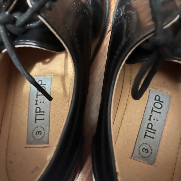 TIPTOP DRESS SHOES BLACK FOR KIDS SIZE 3 - Picture 3 of 6